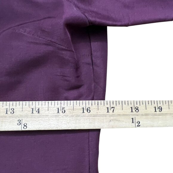 NY & Co Quiet Luxury Silk Button-Up Tunic Top with Deep Side Slits Size Small - Picture 5 of 9